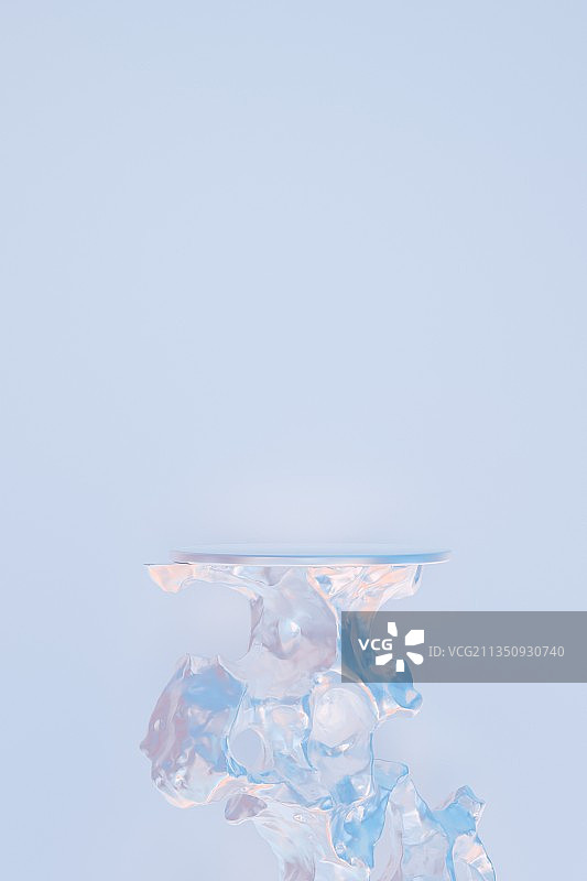 3d渲染渐变岩石底座背景图片素材