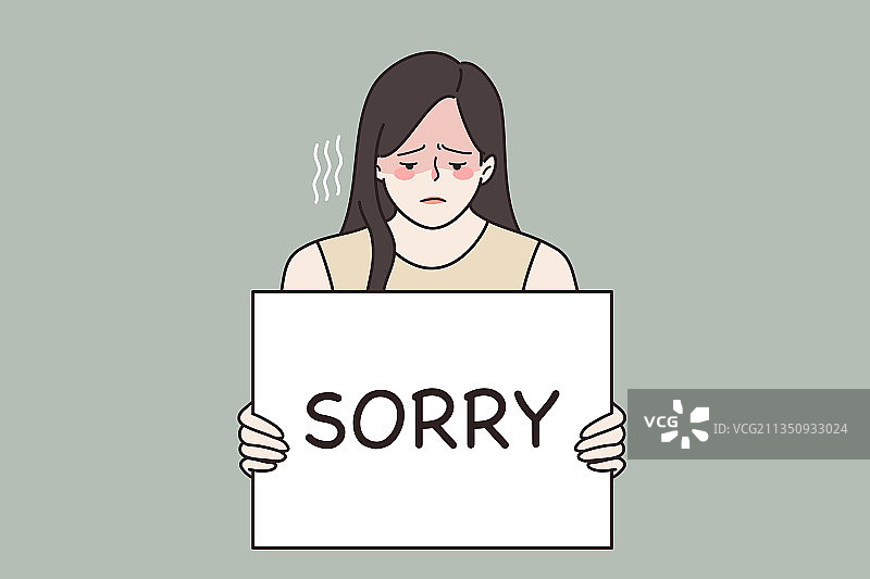 内疚与后悔图片素材