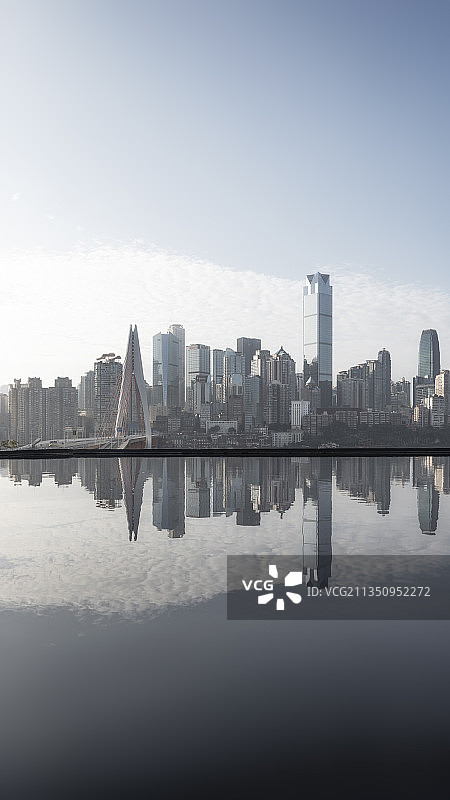 重庆市渝中区洪崖洞CBD天空之境日出全景图片素材