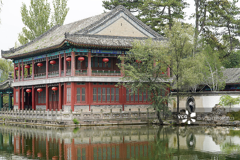 河北省 承德市 避暑山庄 烟雨楼图片素材
