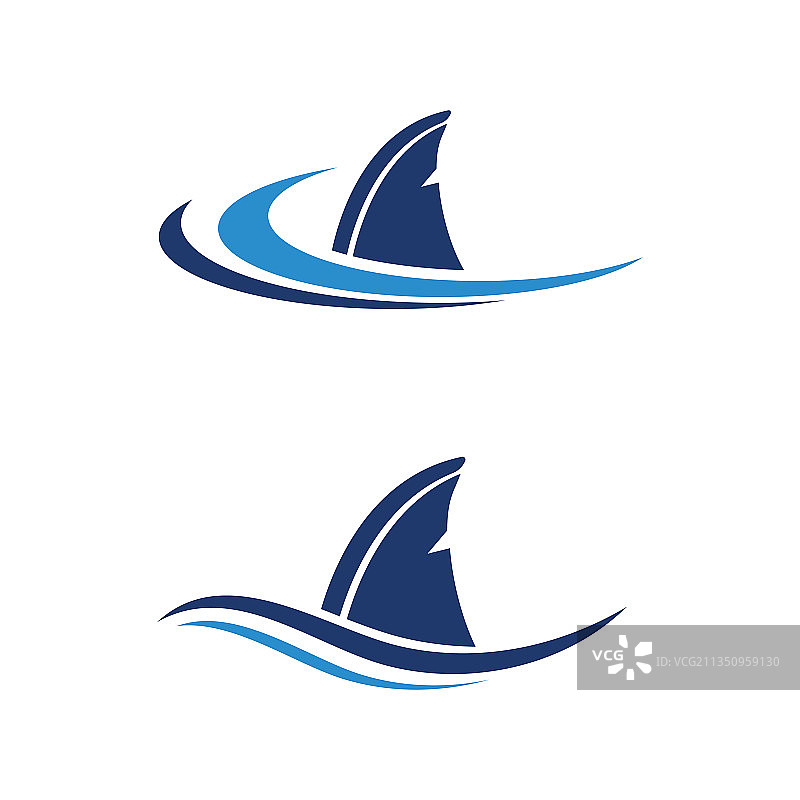 鲨鱼图标设计模板图片素材