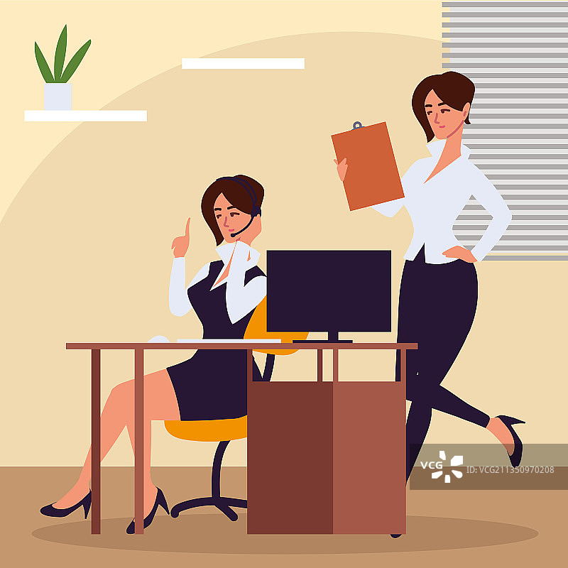 办公室里的女助理图片素材