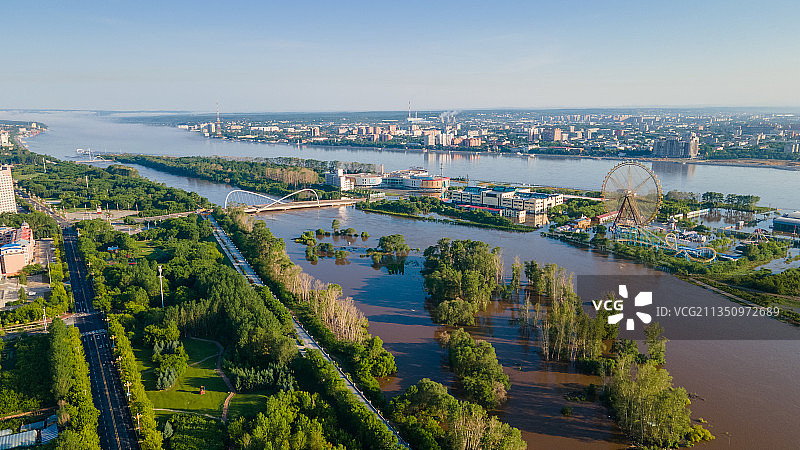 国境线防汛图片素材