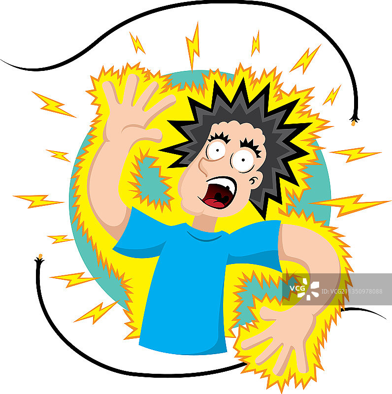 暴露电线中的放电现象图片素材