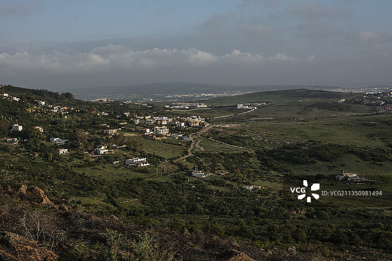 摩洛哥城镇景观高角度视图图片素材