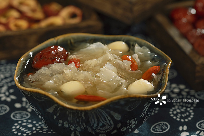 古典式,银耳莲子羹,糖水,中华美食图片素材