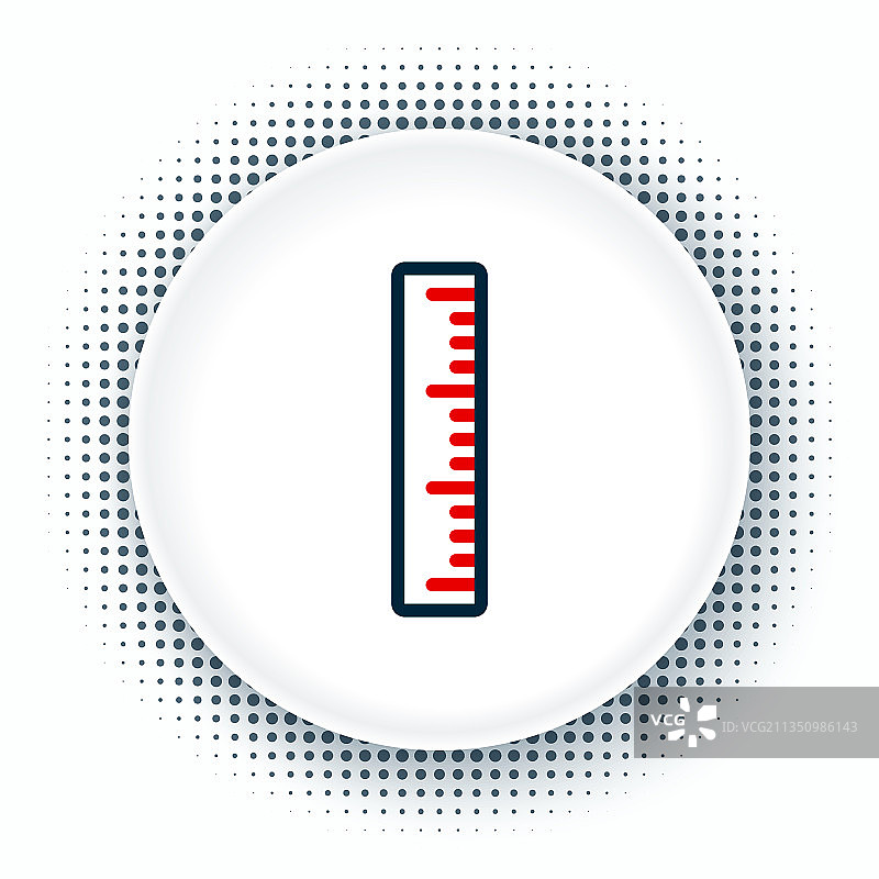 白色背景上的标尺线条图标图片素材