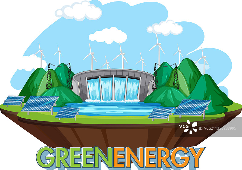 水力发电厂发电图片素材