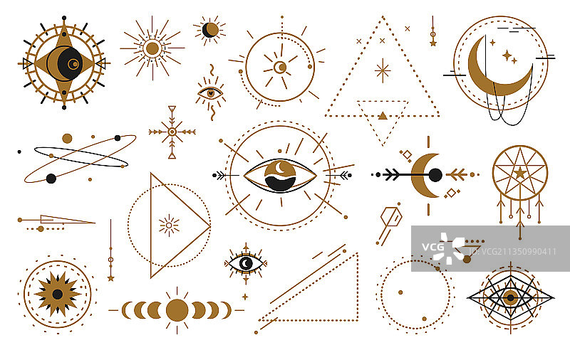 巫术魔法扁平卡通图标图片素材