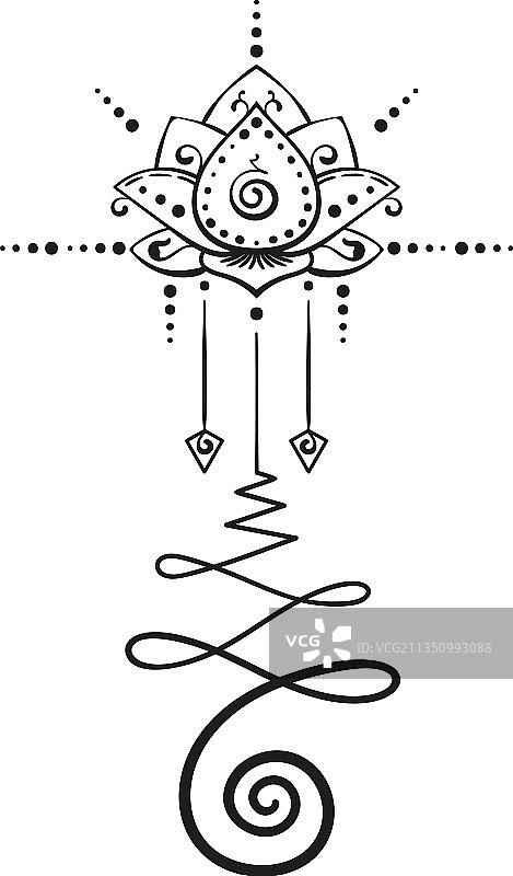 莲花纹身图片素材