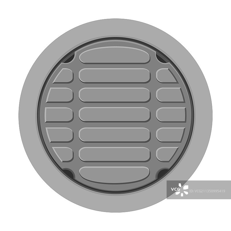 窨井盖下水道卡通图标图片素材