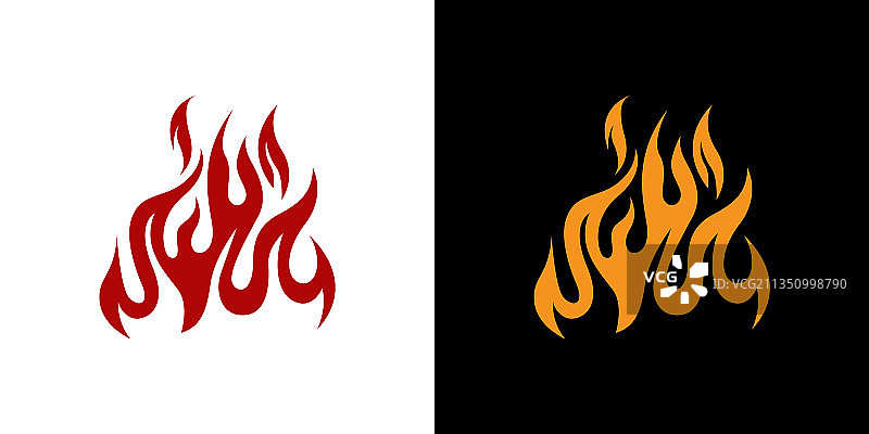 火焰logo可燃物标志图片素材