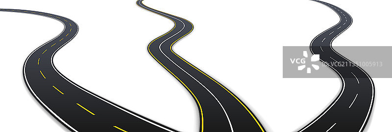 3D逼真街道弯曲高速公路图片素材