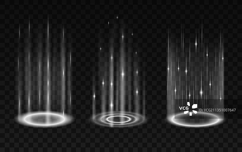 深色背景上的逼真传送门图片素材