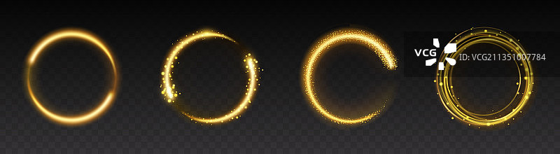 金色光环光圈发光特效合集图片素材