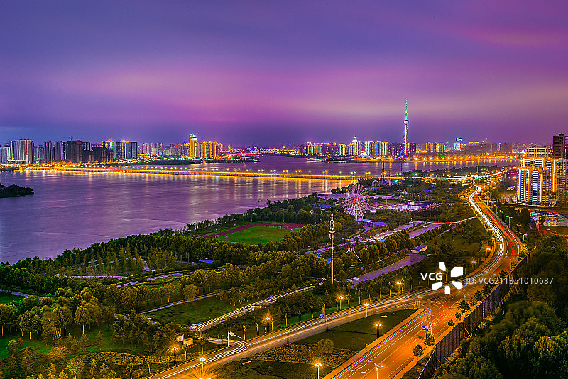 城市夜景图片素材
