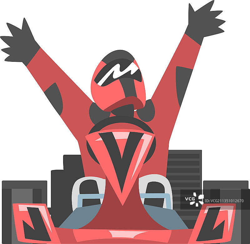 男子卡丁车赛车图片素材