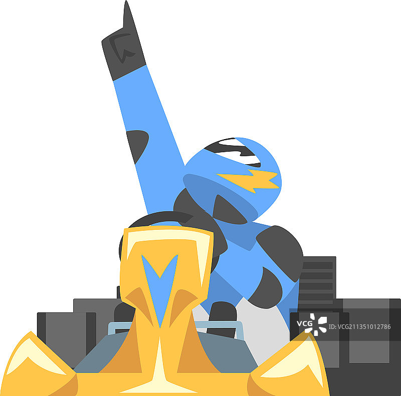 男子卡丁车赛车图片素材