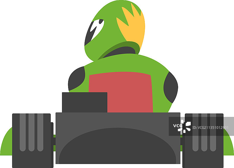 男子卡丁车赛车图片素材