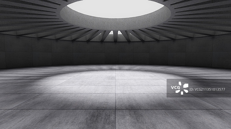 现代废墟混泥土圆形建筑汽车广告背景图图片素材