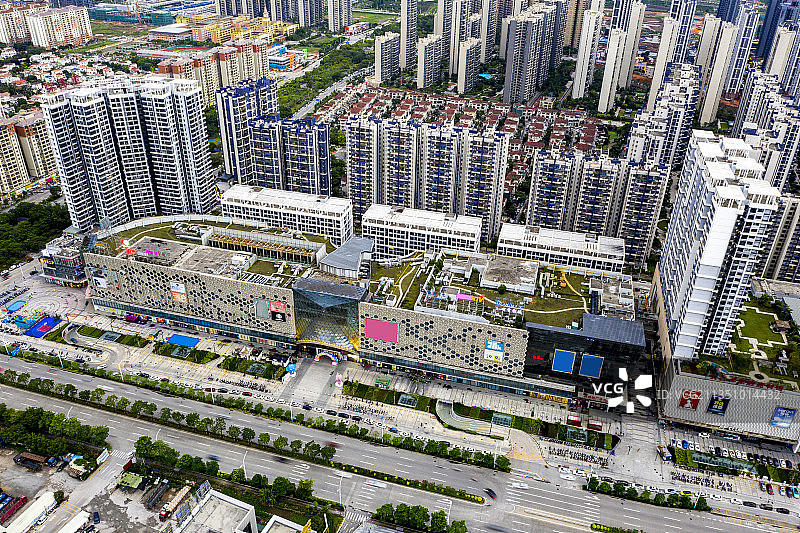 江门 新会区 城市天际线 商圈 住宅区 美吉特广场图片素材