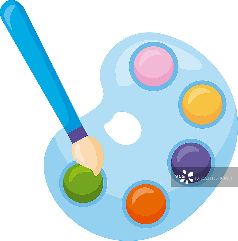 调色板和刷子图片素材