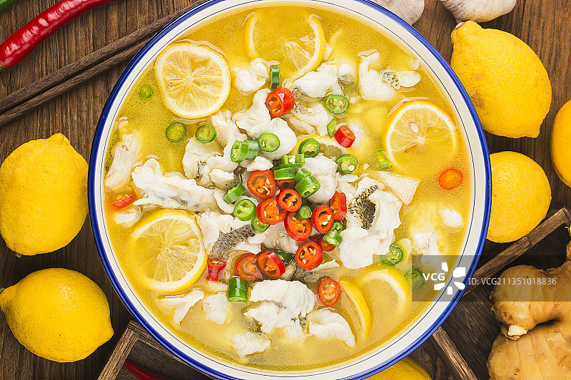 柠檬鱼片图片素材