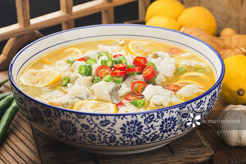 柠檬鱼片图片素材