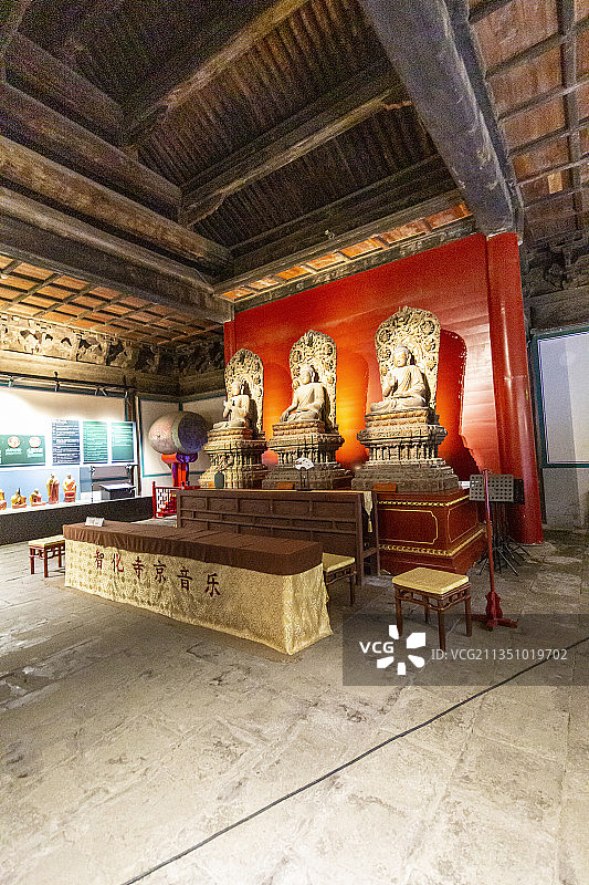 北京东城区智化寺：智化殿内景图片素材