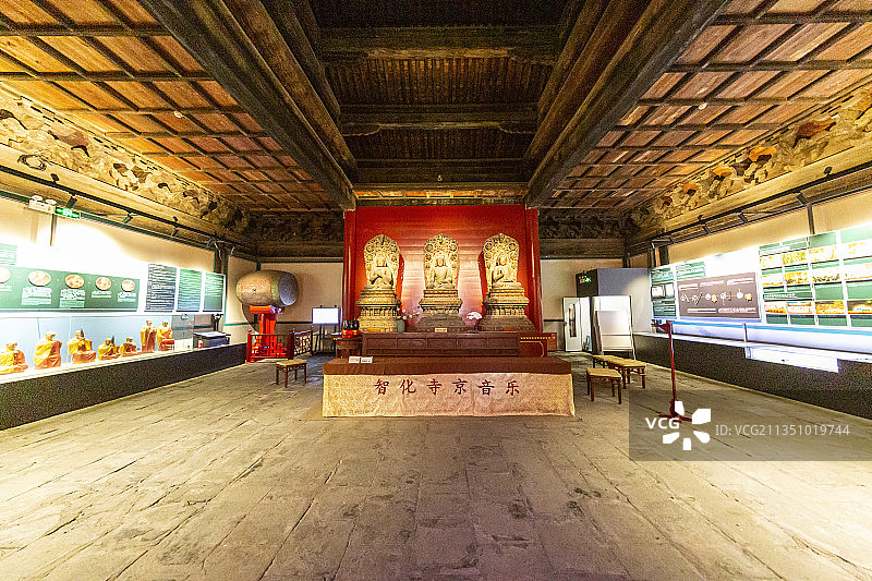 北京东城区智化寺：智化殿内景图片素材