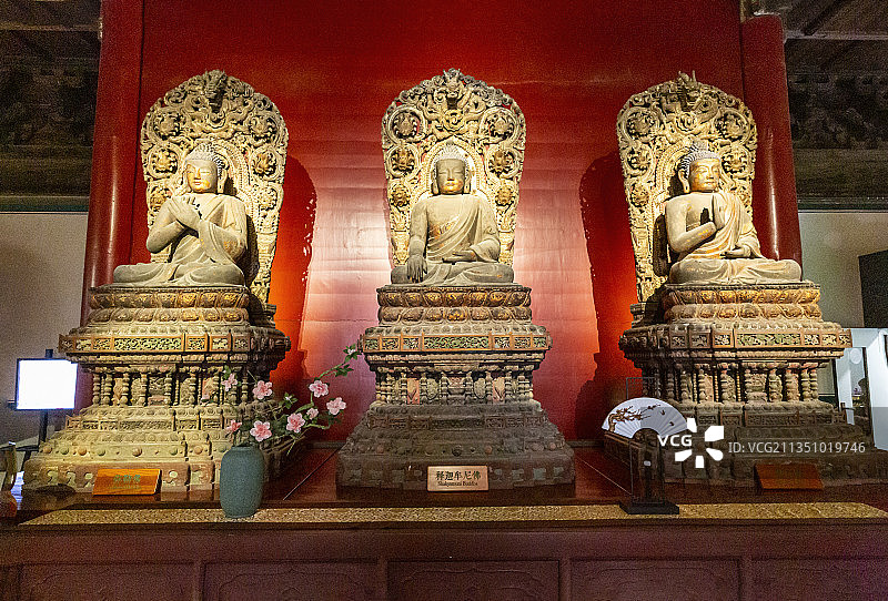 北京东城区智化寺：智化殿内景图片素材