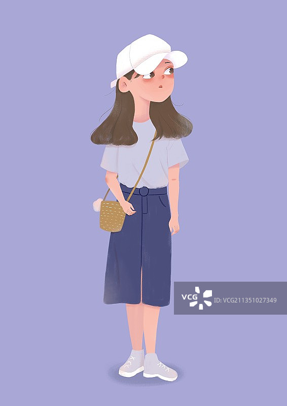 插画少女图片素材