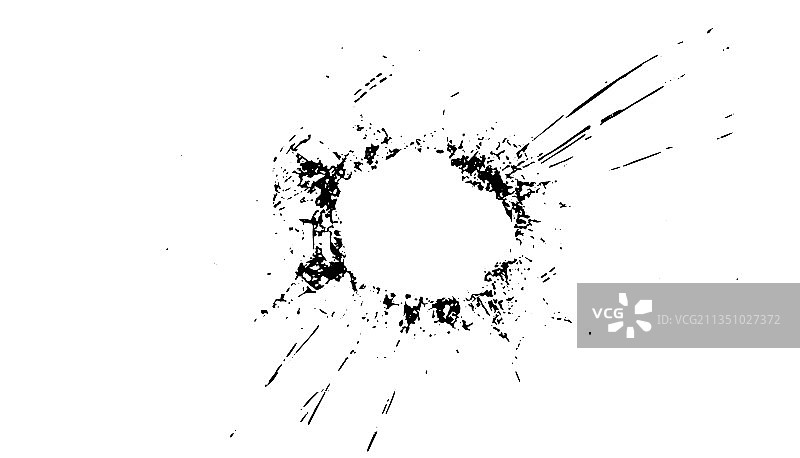 玻璃上的裂缝和弹孔图片素材