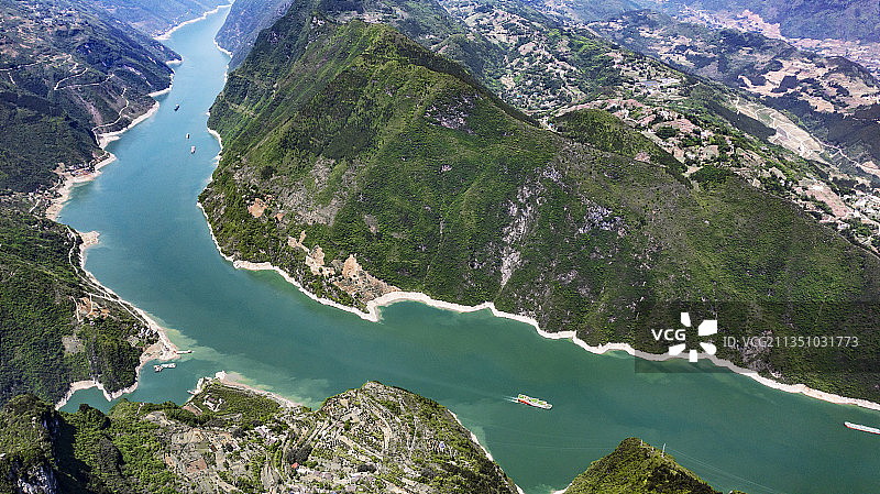 湖北巴东大面山长江巫峡口图片素材