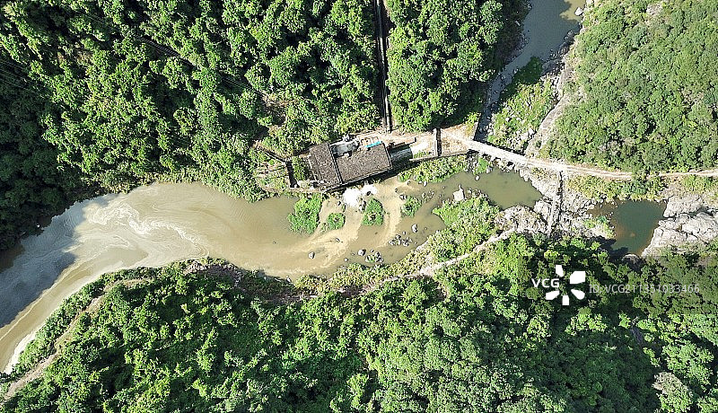福州北峰，干枯的水库图片素材