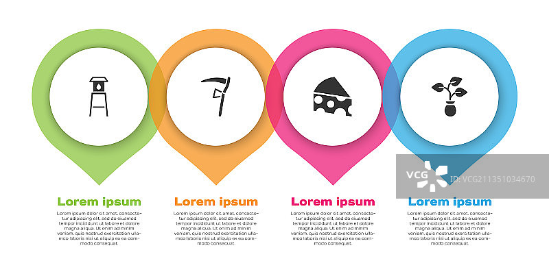 水塔镰刀奶酪植物组合素材图片素材