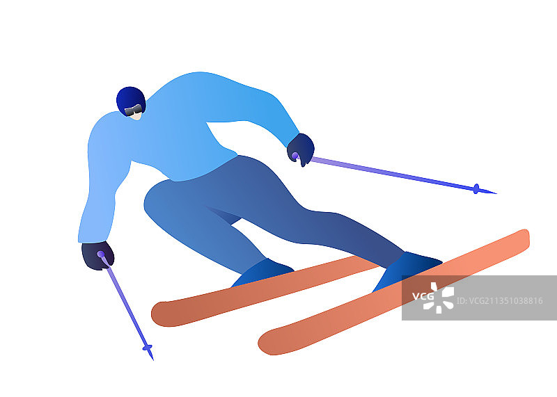 滑雪简约图片素材