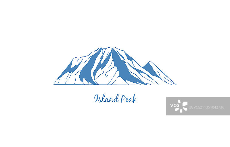 萨加玛塔国家公园的岛峰山图片素材