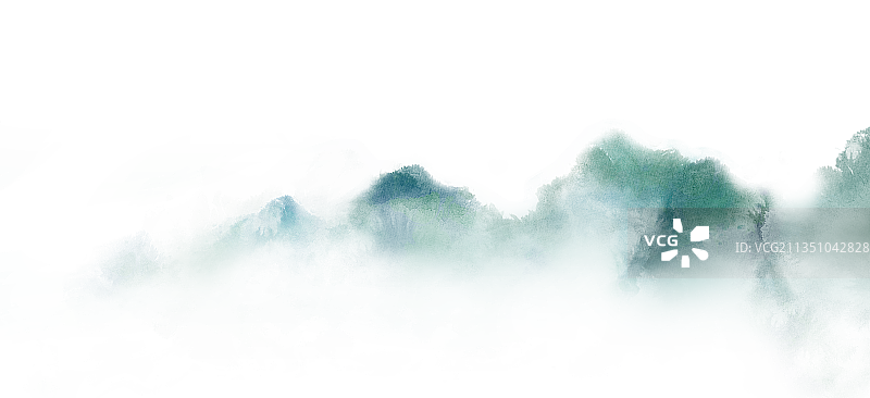 水彩山脉素材图片素材