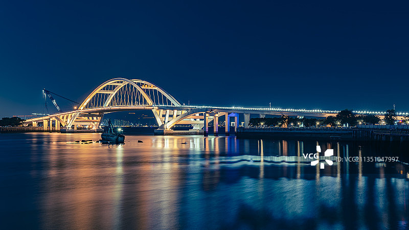 厦门五缘湾五缘大桥夜景图片素材