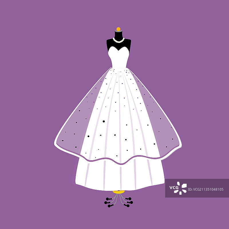 人体模型上的精美婚纱图片素材