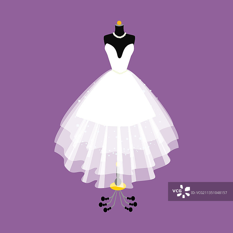 人体模型上的精美婚纱图片素材