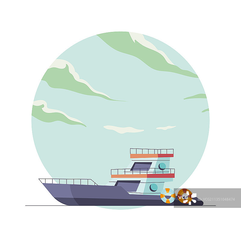 带浮筒的游艇图片素材