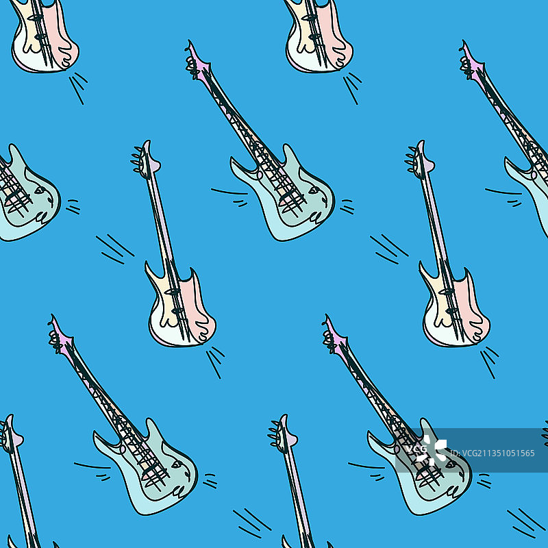 吉他素描设计元素图片素材