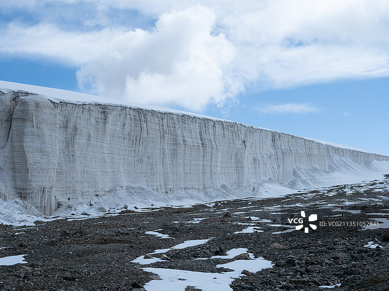 八一冰川，晴天，祁连，青藏高原，风景图片素材
