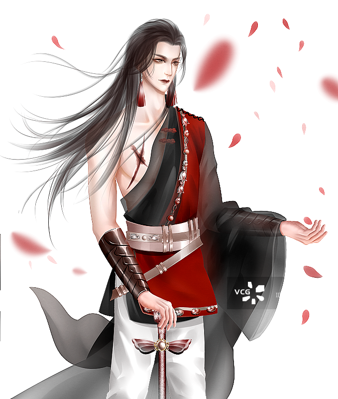 中国风古风男性王插画图片素材