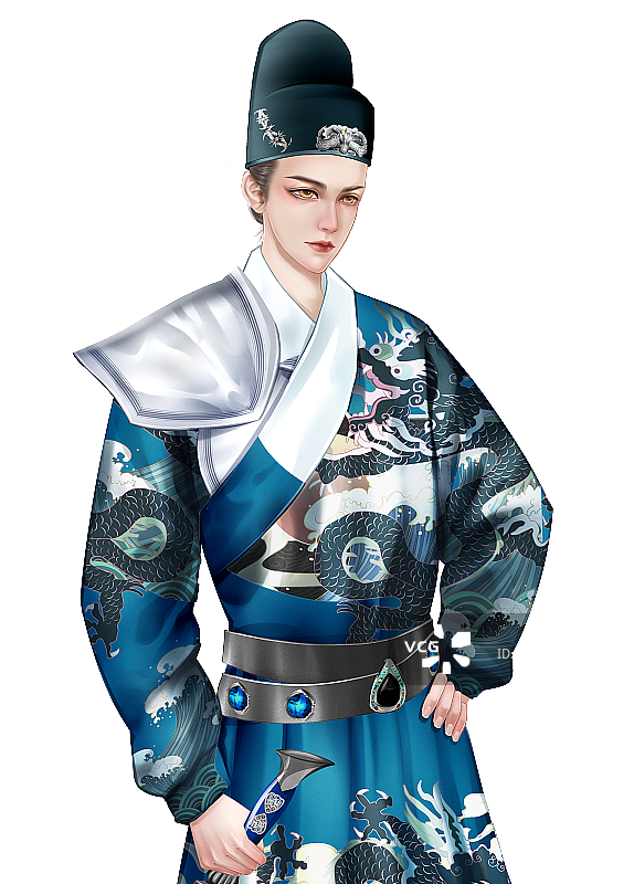 中国风古风男性锦衣卫插画图片素材