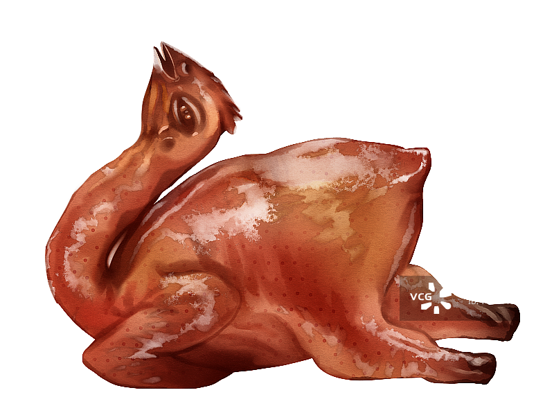 烤鸡插画元素图片素材