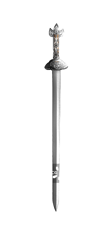 中国风武器剑插画元素图片素材