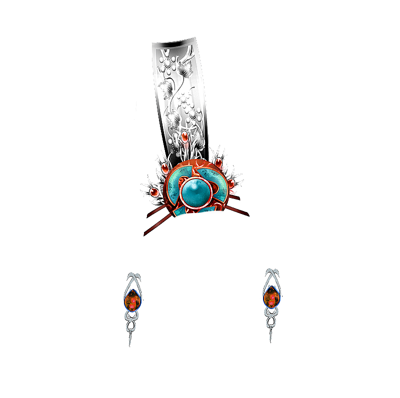 中国风头饰配饰插画元素图片素材